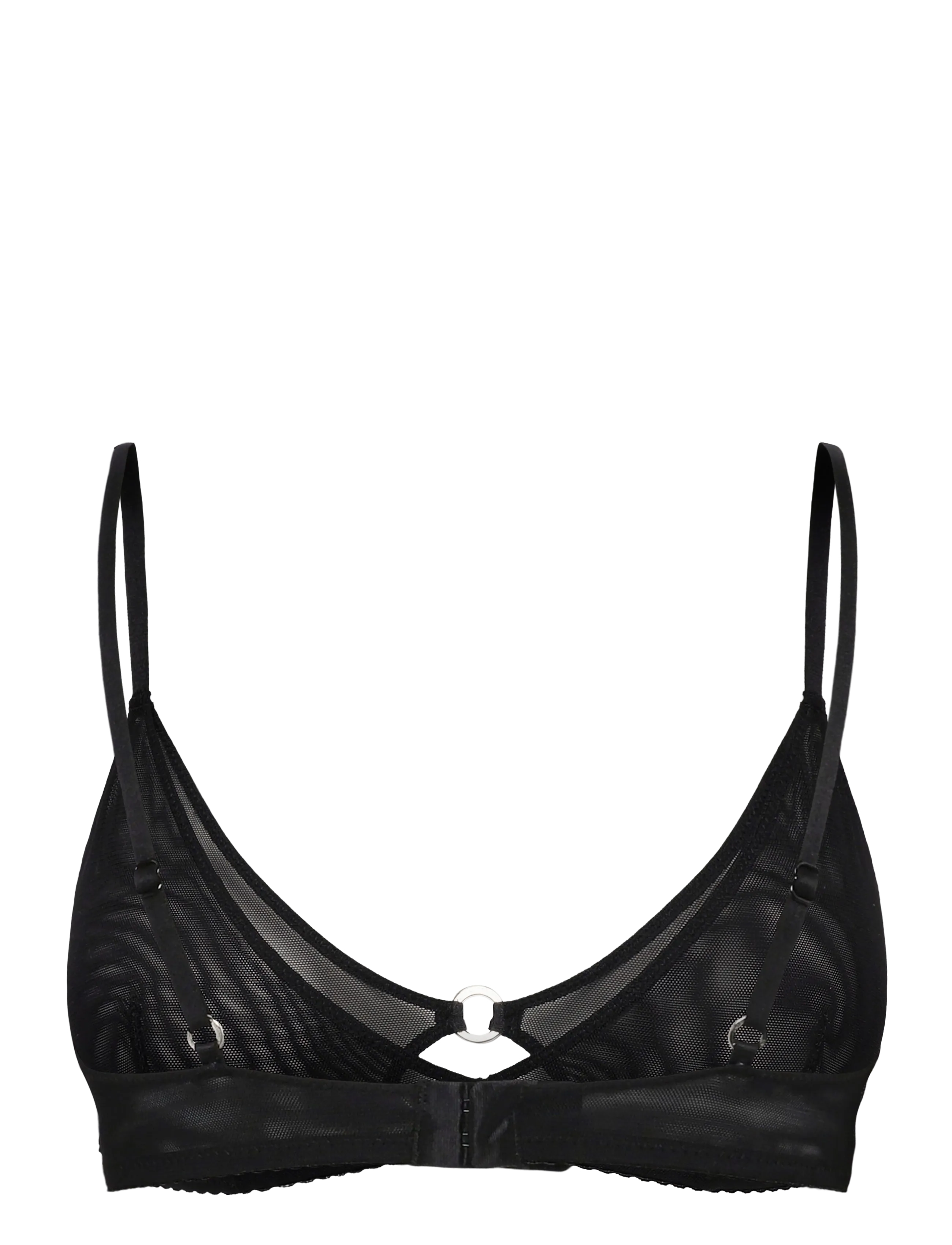 Understatement Underwear - Mesh Double Triangle Bralette - bralette - black - 1