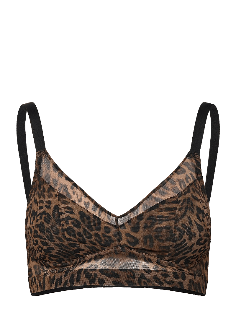 Understatement Underwear - Mesh Support Bra - tugikaarteta rinnahoidjad - dark leopard - 0