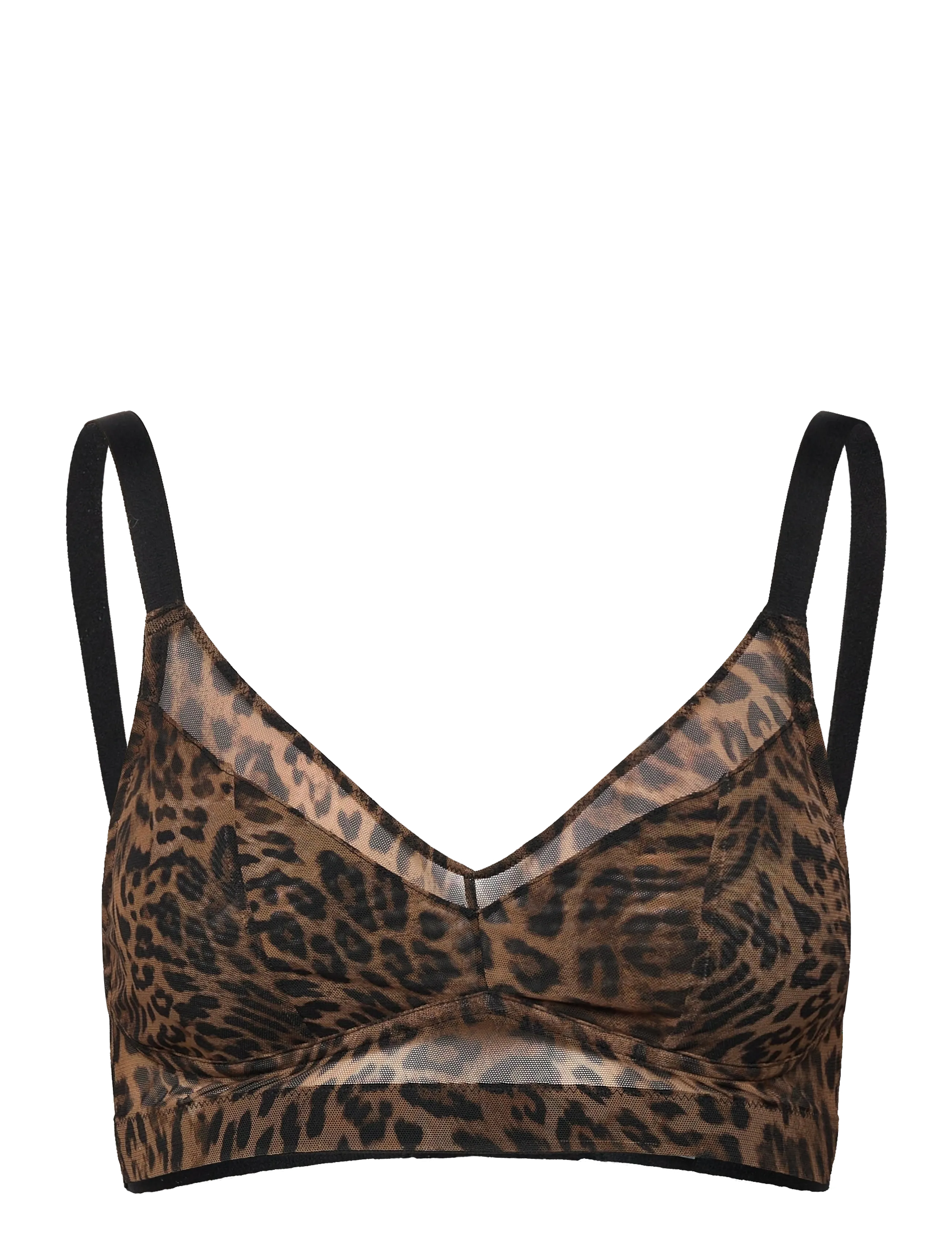 Understatement Underwear Mesh Support Bra - Understatement Underwear - DARK LEOPARD / brown