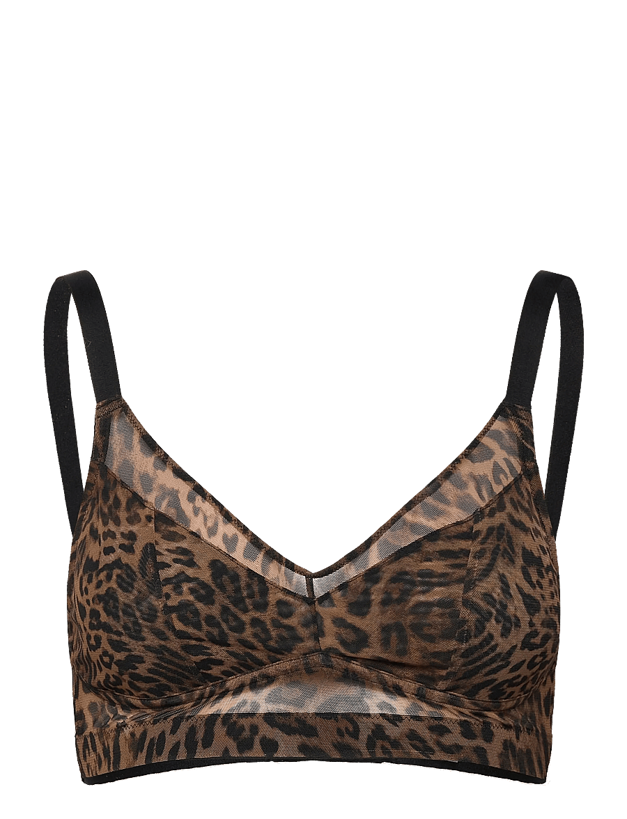 Understatement Underwear - Mesh Support Bra - kaarituettomat rintaliivit - dark leopard - 1