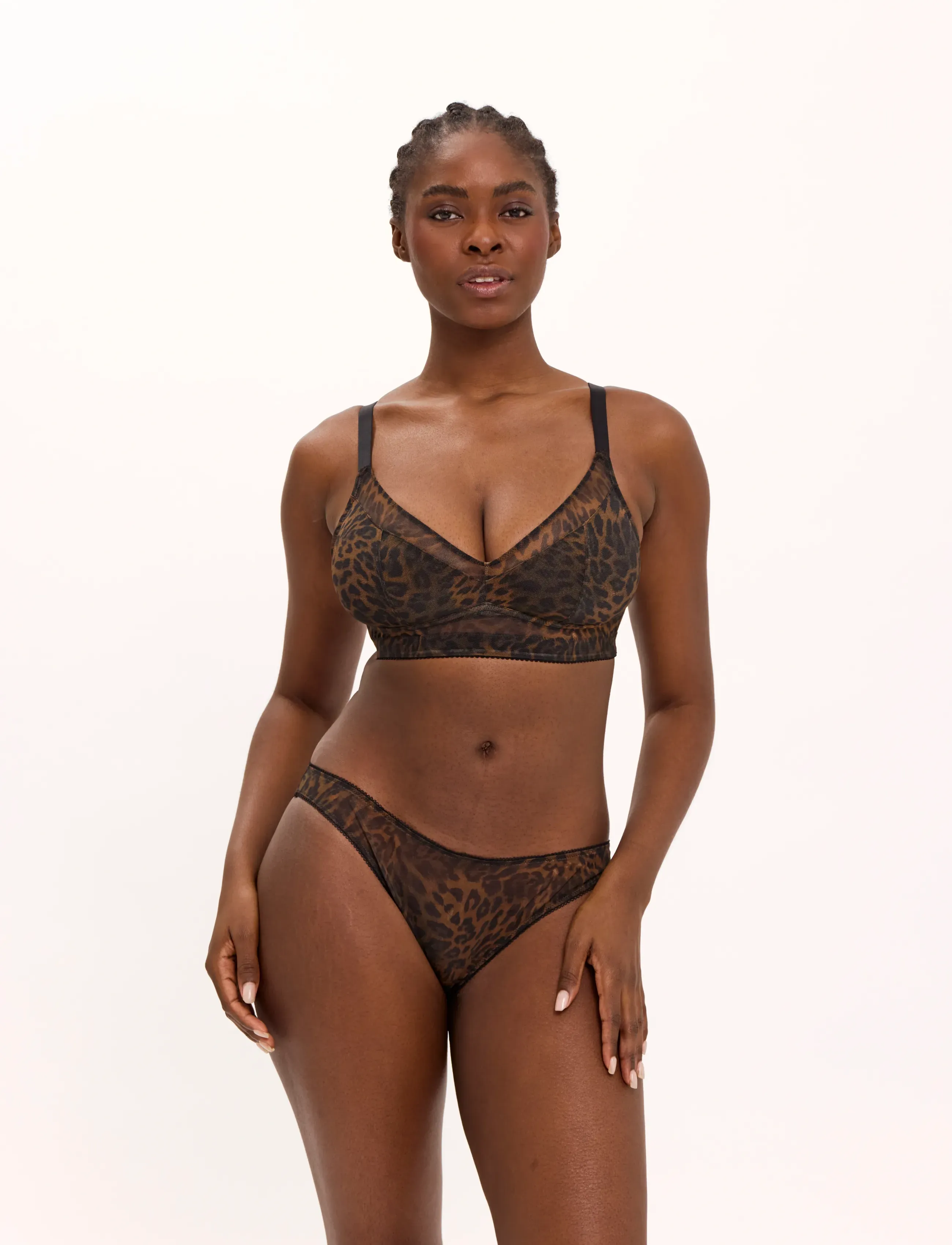 Understatement Underwear - Mesh Support Bra - kaarituettomat rintaliivit - dark leopard - 4