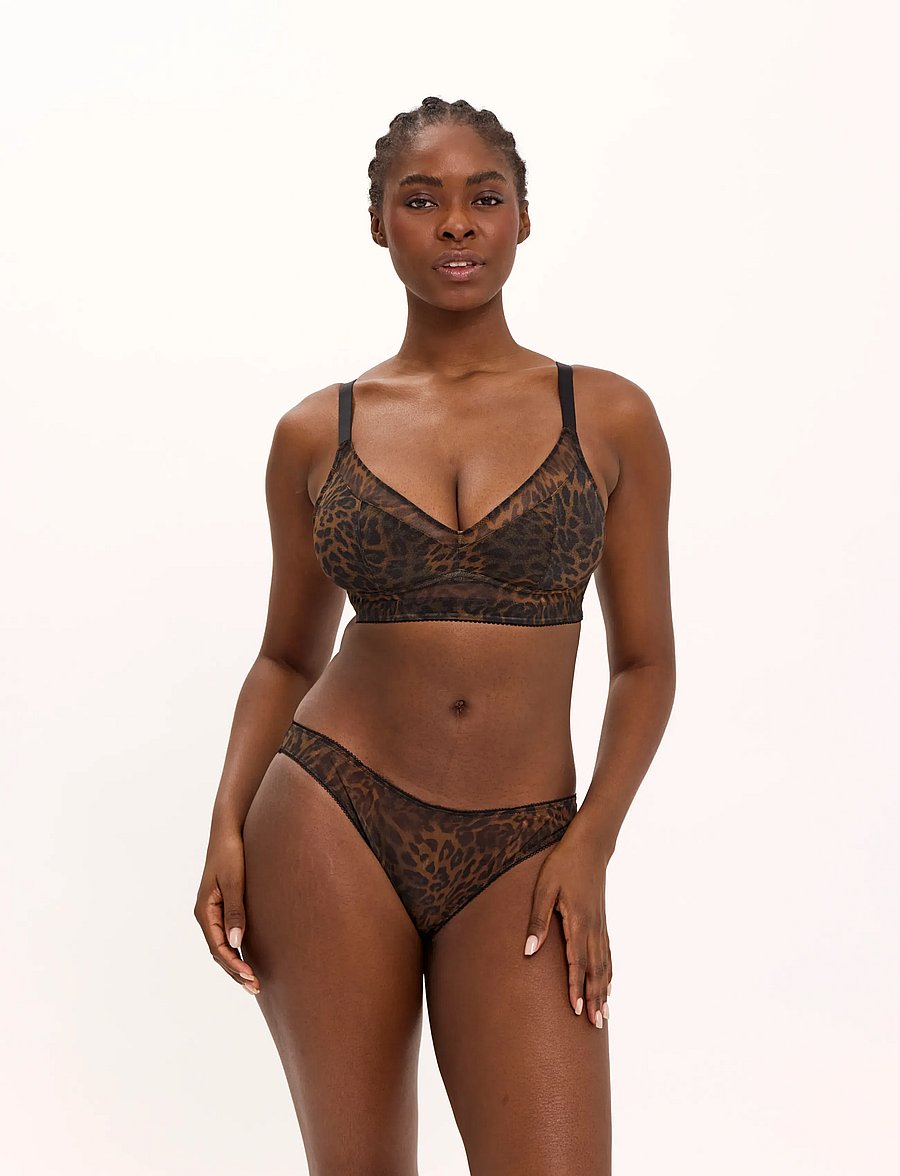 Understatement Underwear - Mesh Support Bra - kaarituettomat rintaliivit - dark leopard - 4