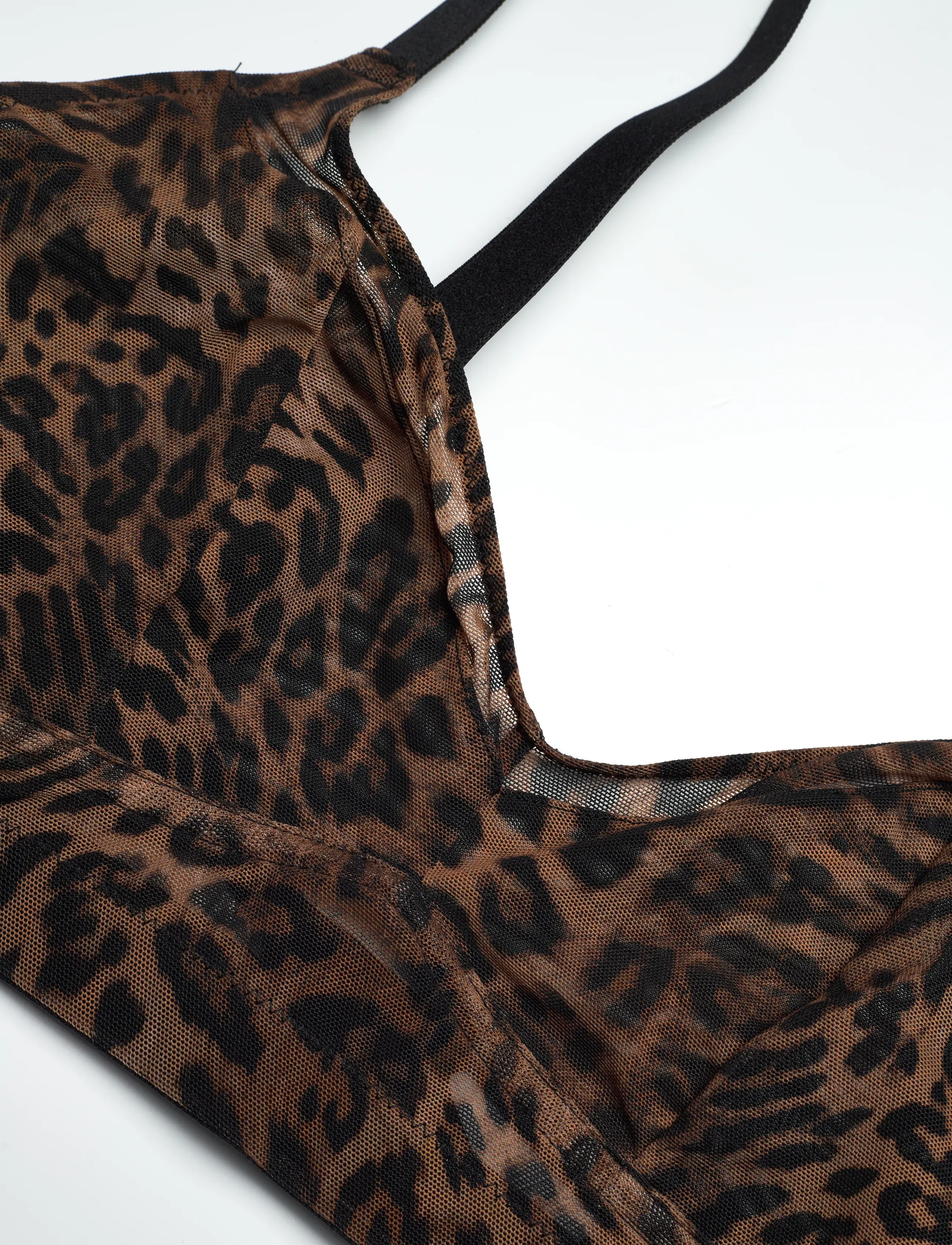 Understatement Underwear - Mesh Support Bra - kaarituettomat rintaliivit - dark leopard - 5