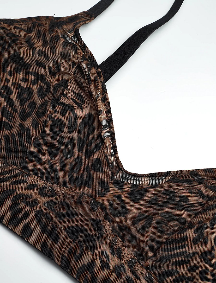 Understatement Underwear - Mesh Support Bra - kaarituettomat rintaliivit - dark leopard - 5