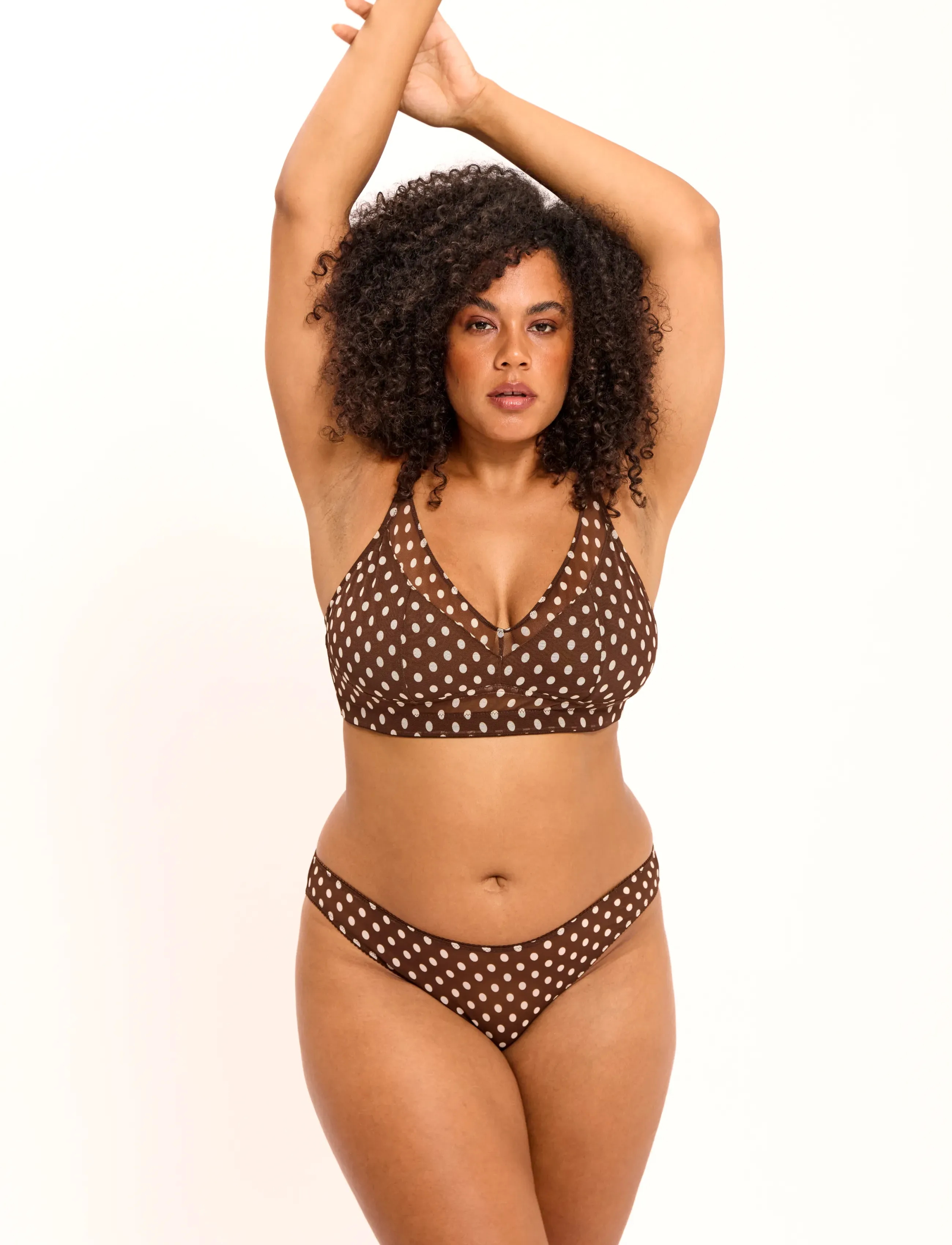 Understatement Underwear - Mesh Support Bra - bralette - brown dot - 5