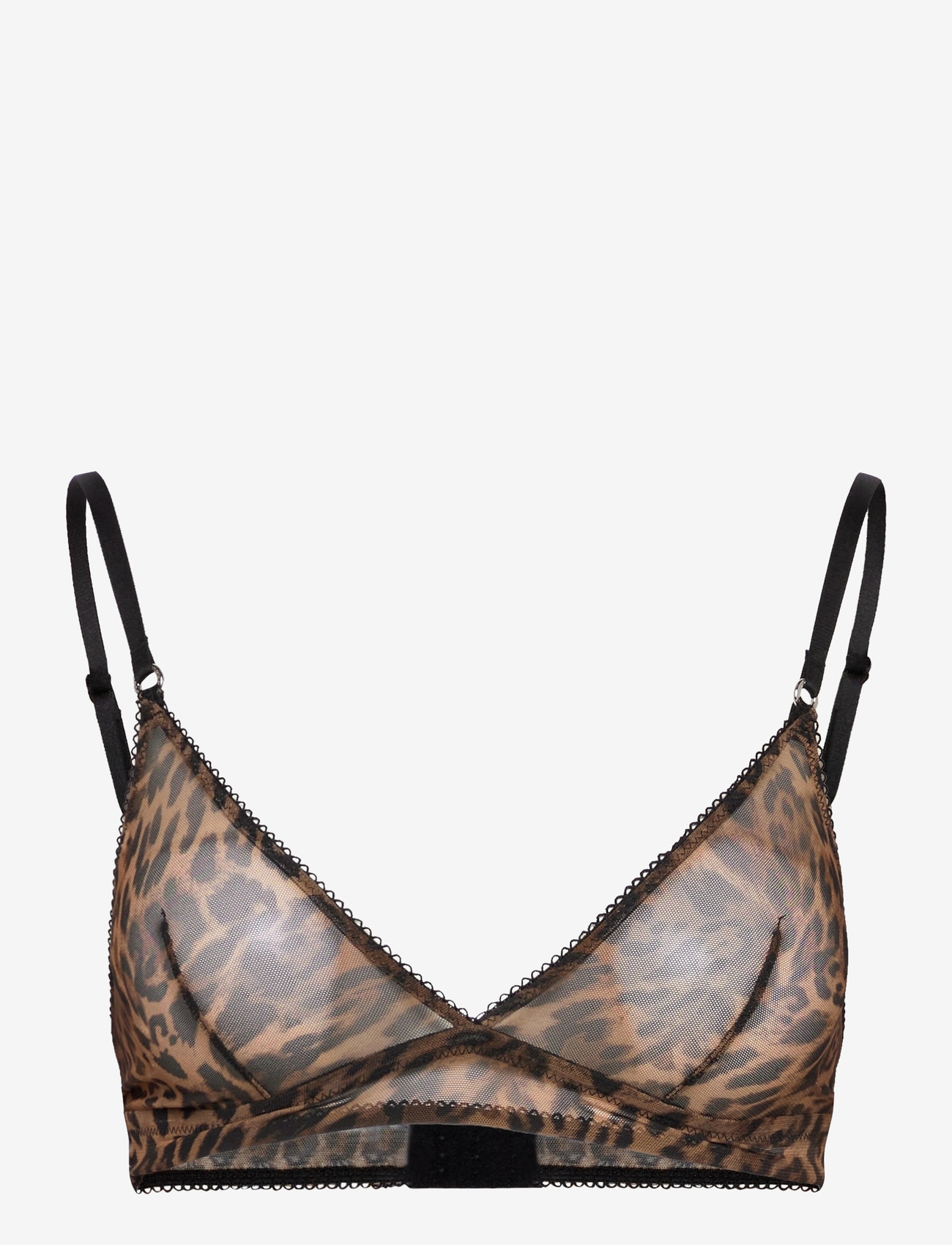 Understatement Underwear - Mesh Triangle Bralette - bralette - dark leopard - 1