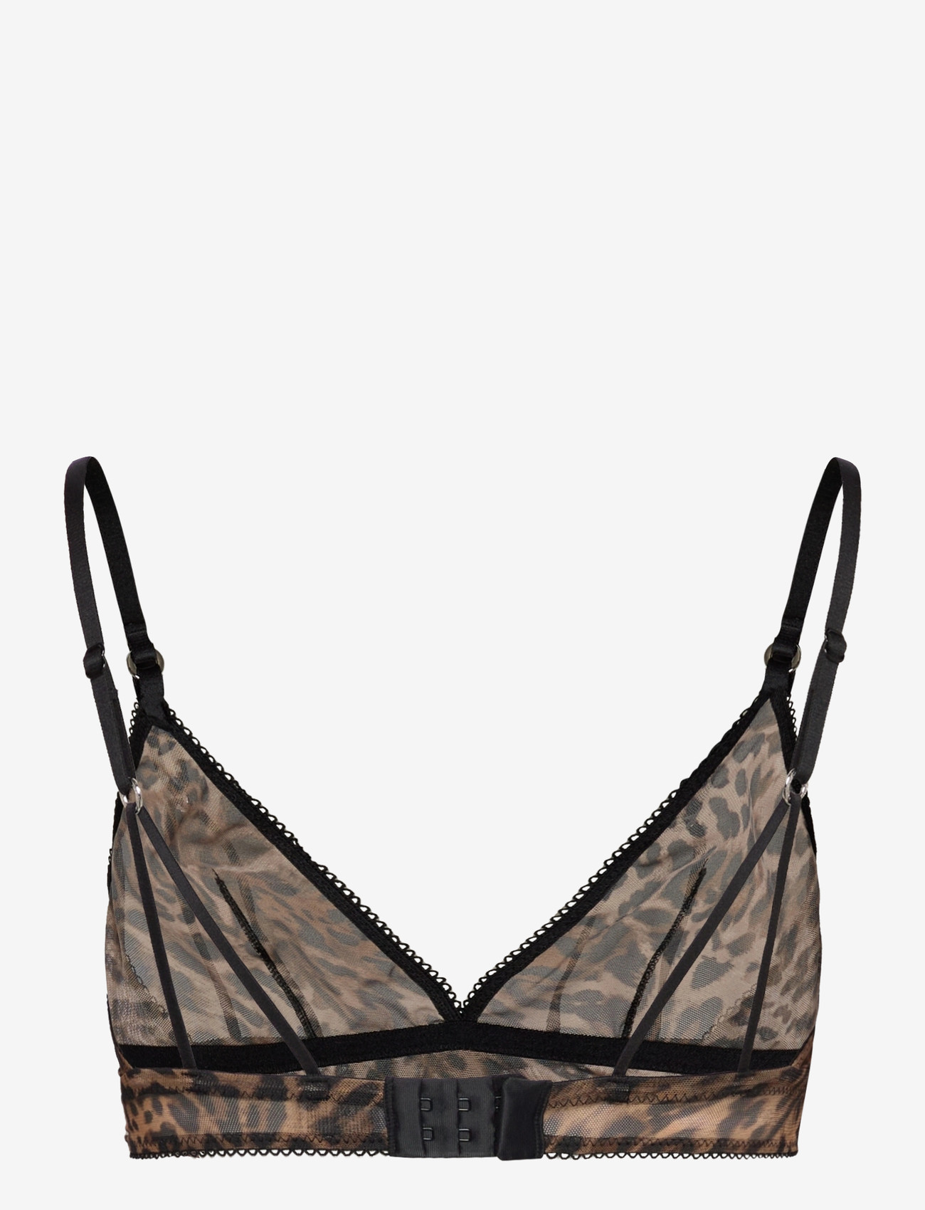 Understatement Underwear - Mesh Triangle Bralette - bralette - dark leopard - 2