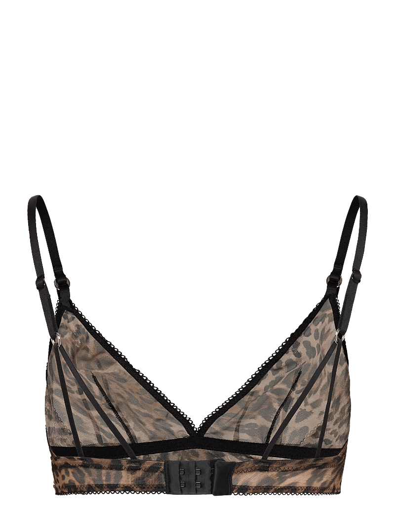 Understatement Underwear - Mesh Triangle Bralette - bralette - dark leopard - 2