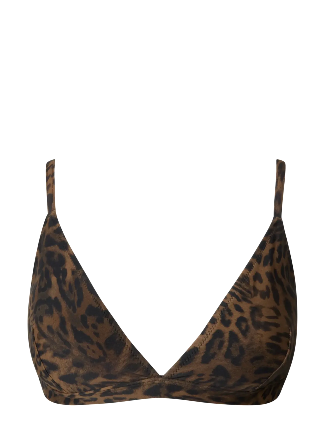 Understatement Underwear Triangle Bikini Top - Nyheder - DARK LEOPARD / brown