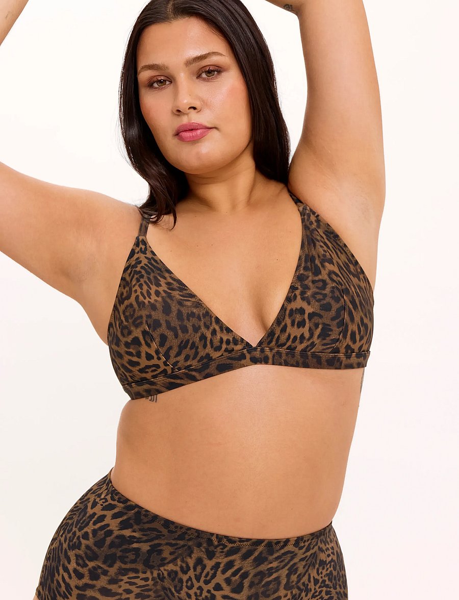 Understatement Underwear - Triangle Bikini Top - kolmnurksed bikiinide ülaosad - dark leopard - 2