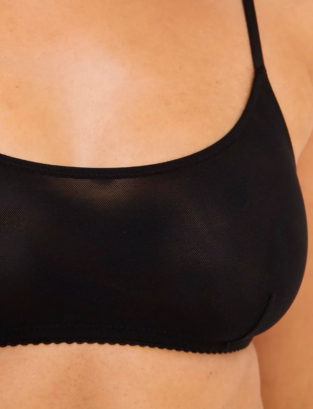 Understatement Underwear - Mesh Scoop Bralette - bralette - black - 5