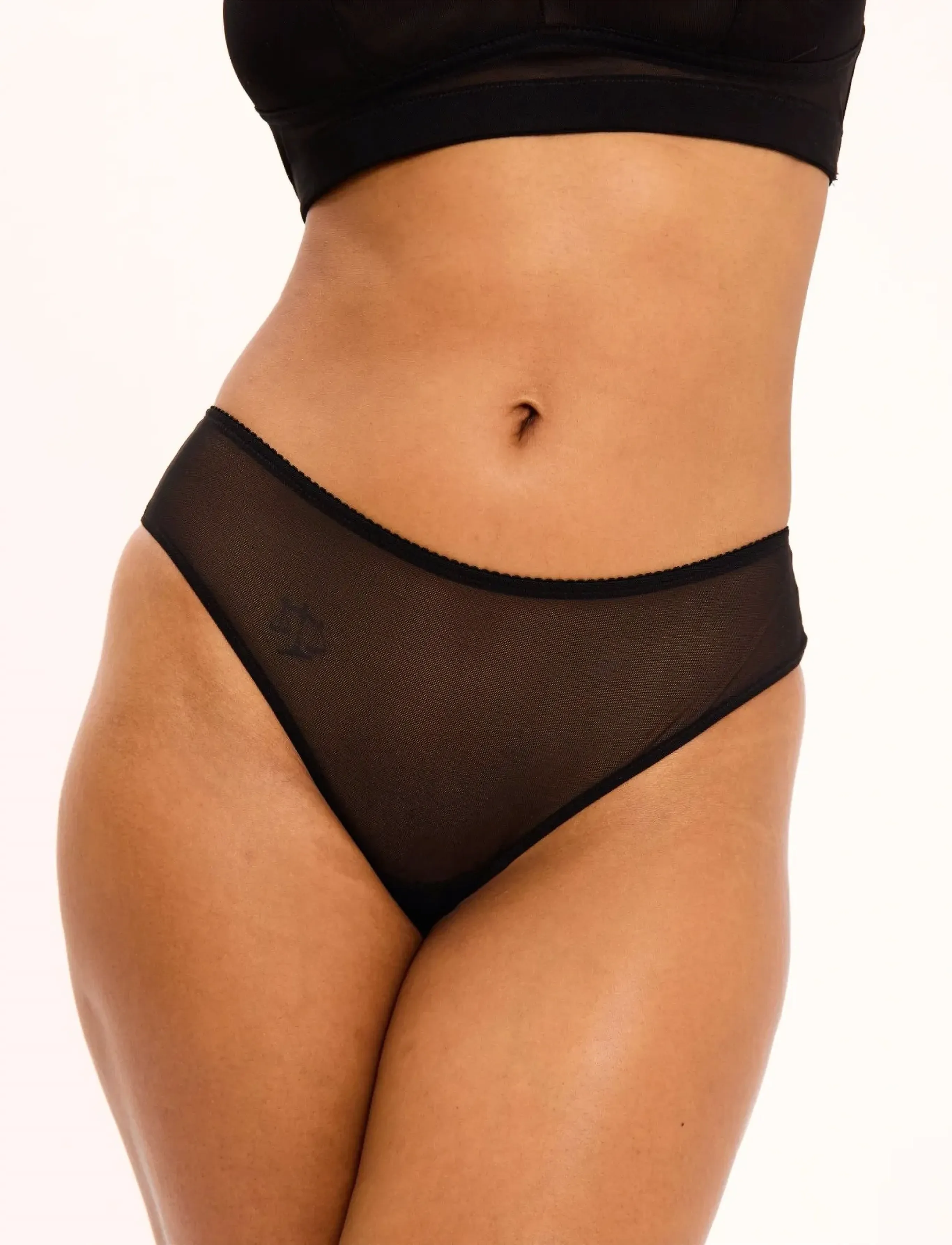 Understatement Underwear Mesh Cheeky, Kvinder, Mesh Cheeky Trusser, Sort, Str: XXL