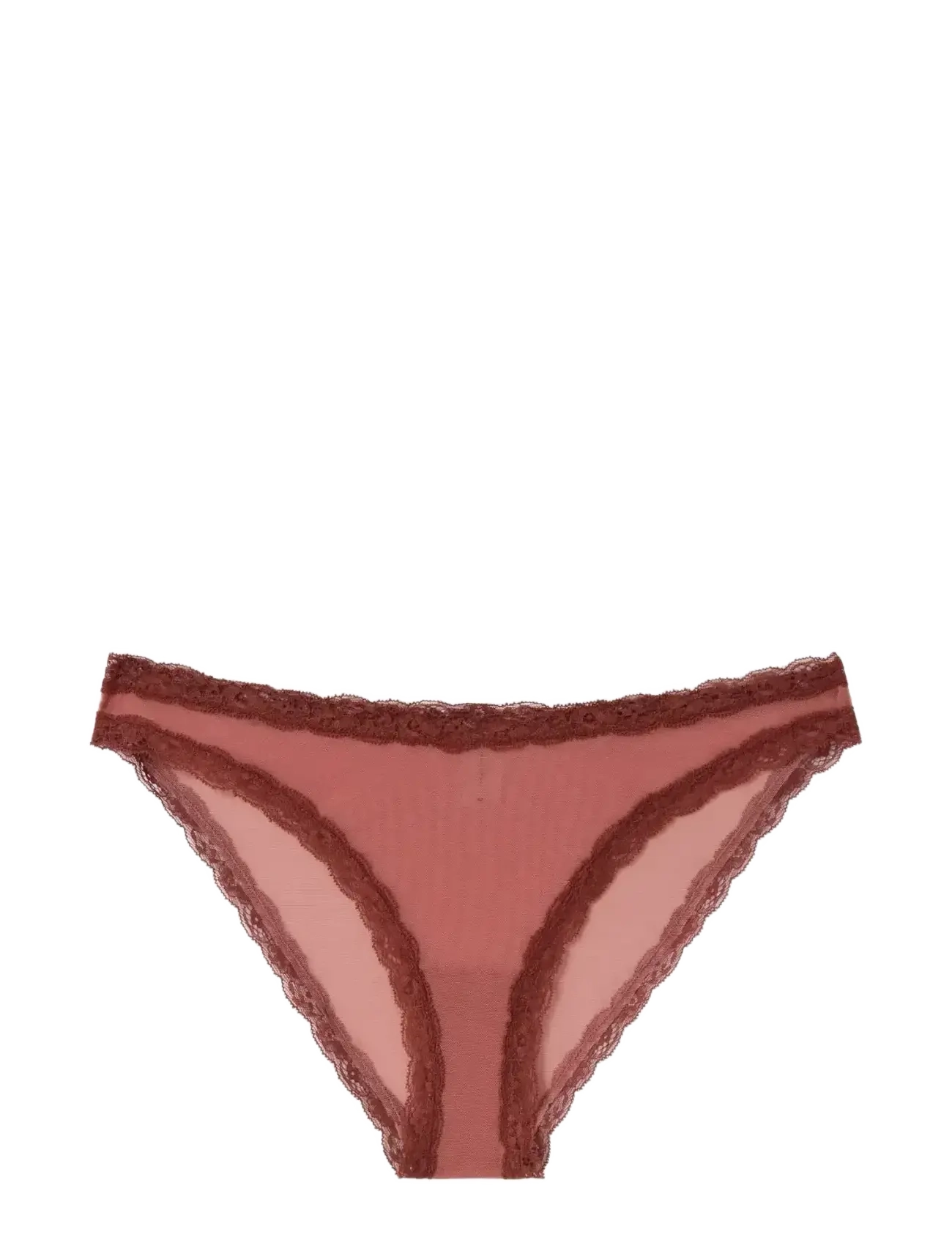 UNDERSTATEMENT Unterwäsche Mesh Strickjacke Trim Bikini Briefs Rot - XXL - Damen