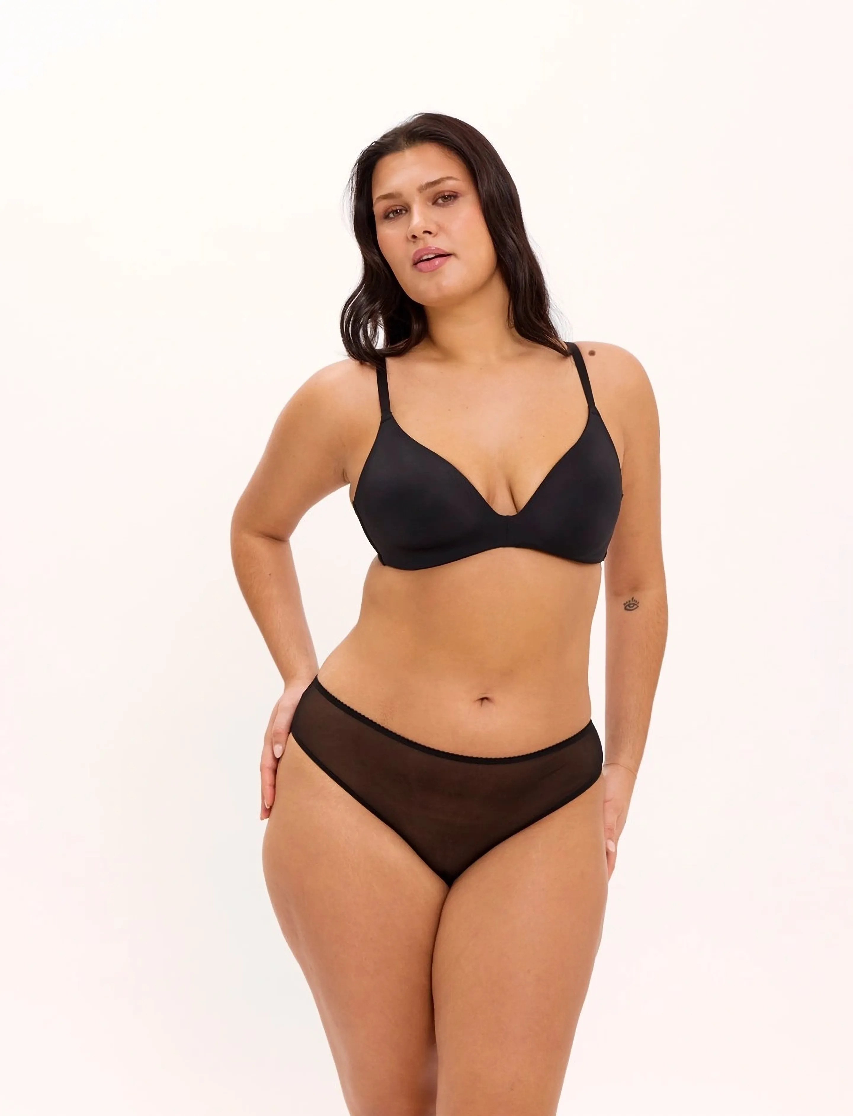 Understatement Underwear Micro T-Shirt Bra, Kvinder, T-shirt BH, Sort, Str: XL