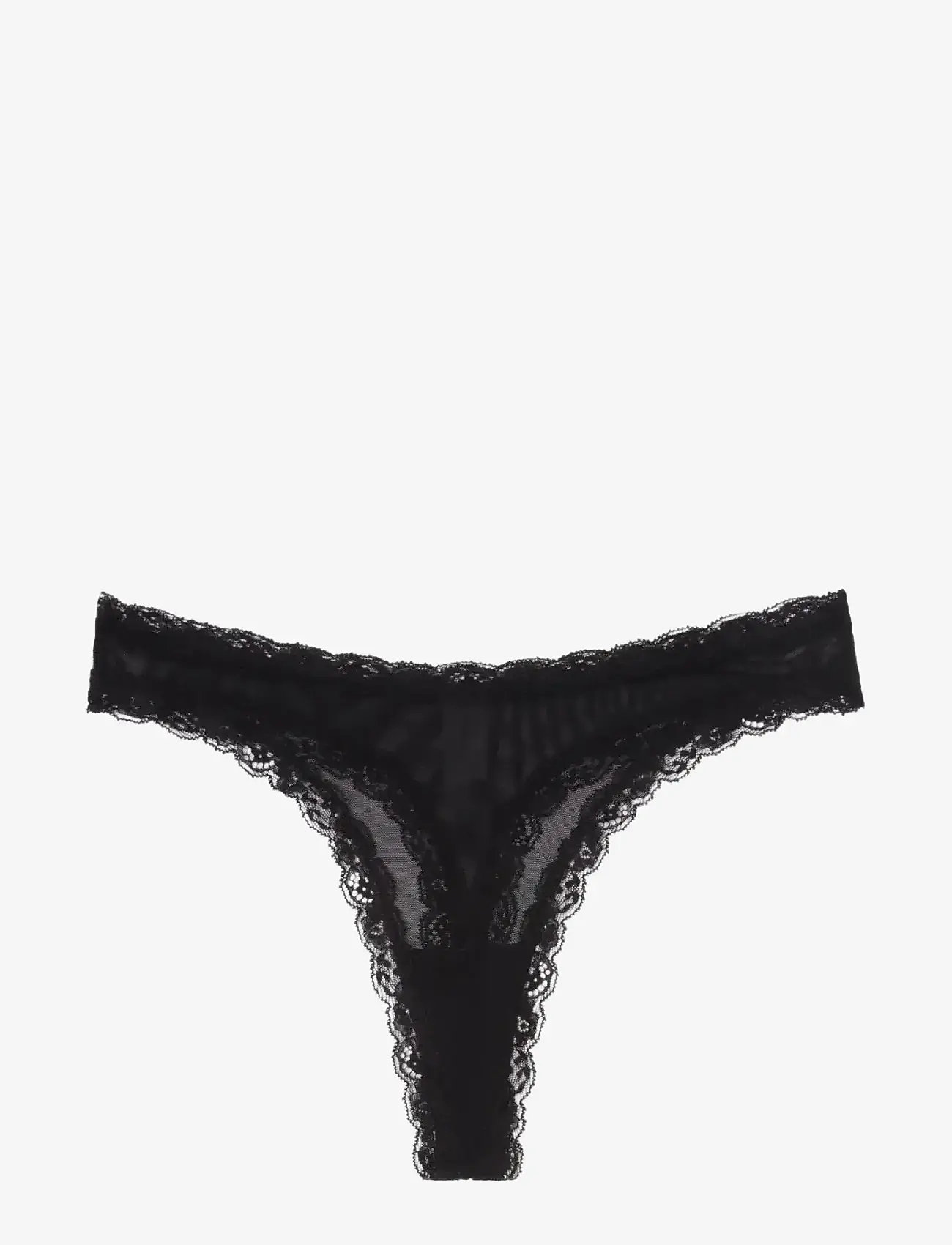 Understatement Underwear - Mesh Lace Trim Thong - julegaver under 300kr - black - 0