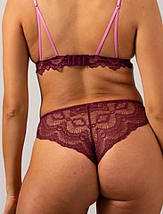 Understatement Underwear - Lace Triangle Bralette 001 - bralette - burgundy/candy pink - 3