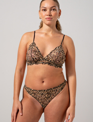 Understatement Underwear - Lace Triangle Bralette 001 - bralette - gold leopard - 2