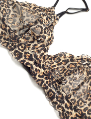 Understatement Underwear - Lace Triangle Bralette - bralette - gold leopard - 3