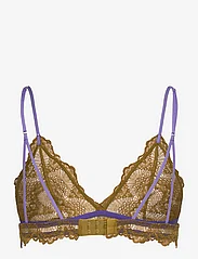 Understatement Underwear - Lace Triangle Bralette 001 - bralette - olive/lavender - 1