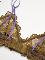 Understatement Underwear - Lace Triangle Bralette 001 - bralette - olive/lavender - 4