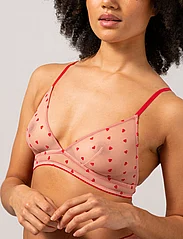 Understatement Underwear - Mesh Triangle Bralette - bralette krūšturi - pale pink/deep red - 3