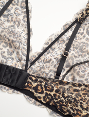 Understatement Underwear - Lace Plunge Bralette - bralette - gold leopard - 4