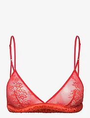 Understatement Underwear - Lace Satin Triangle Bralette - bygellösa bh:ar - fiery red - 0