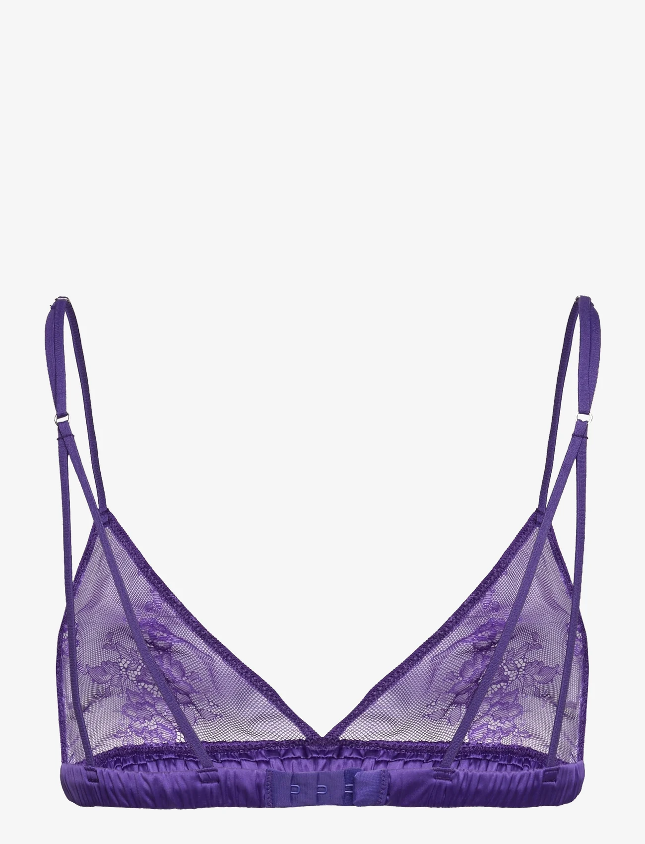Understatement Underwear - Lace Satin Triangle Bralette - kaarituettomat rintaliivit - lilac - 1