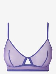 Mesh Cut-Out Triangle Bralette - LILAC
