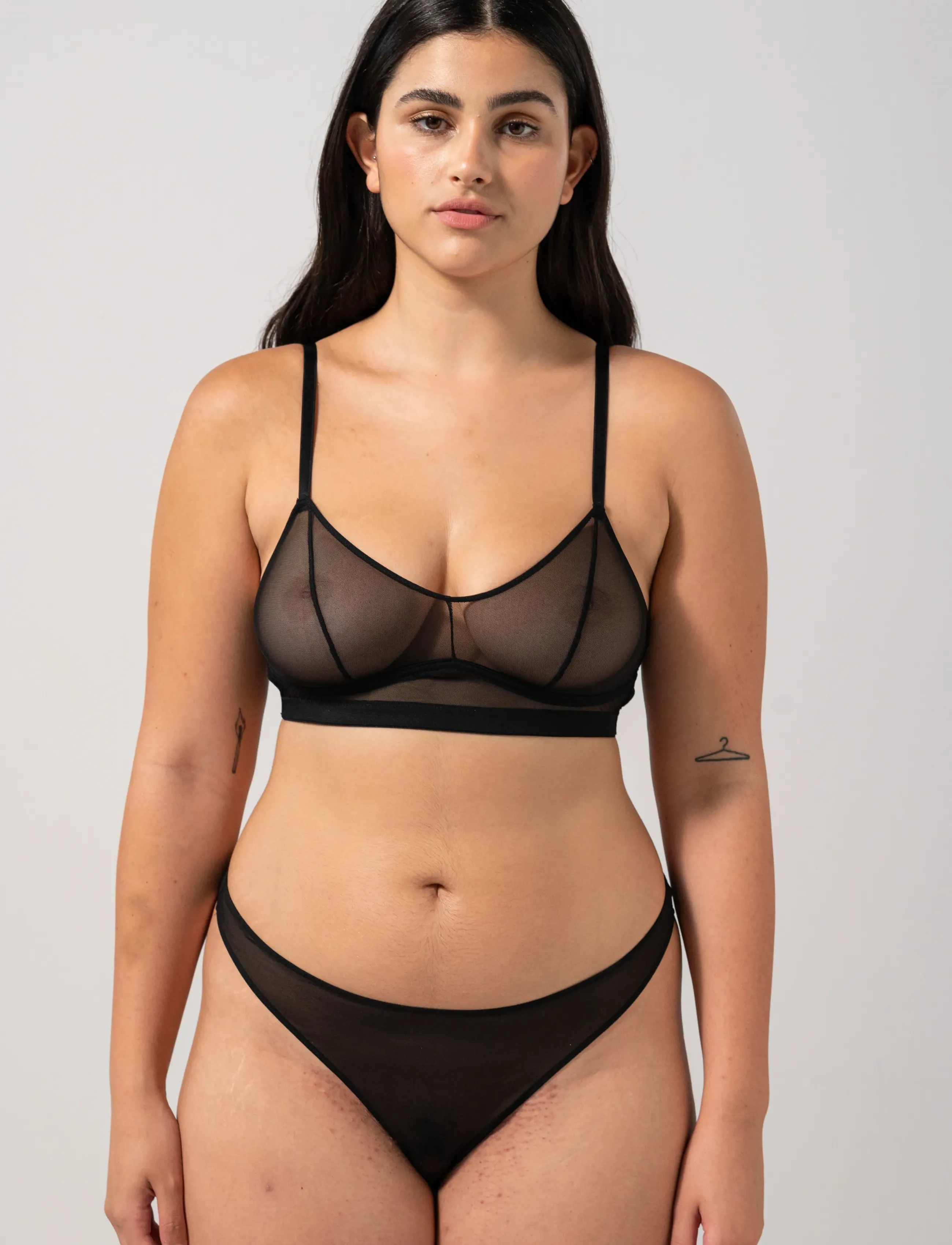 Understatement Underwear - Mesh Balconette - balconette bhs - black - 4