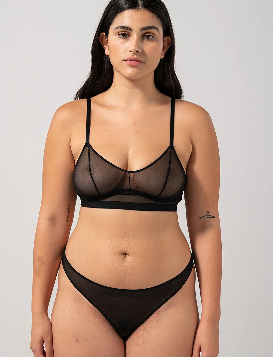 Understatement Underwear - Mesh Balconette - balconette bhs - black - 4
