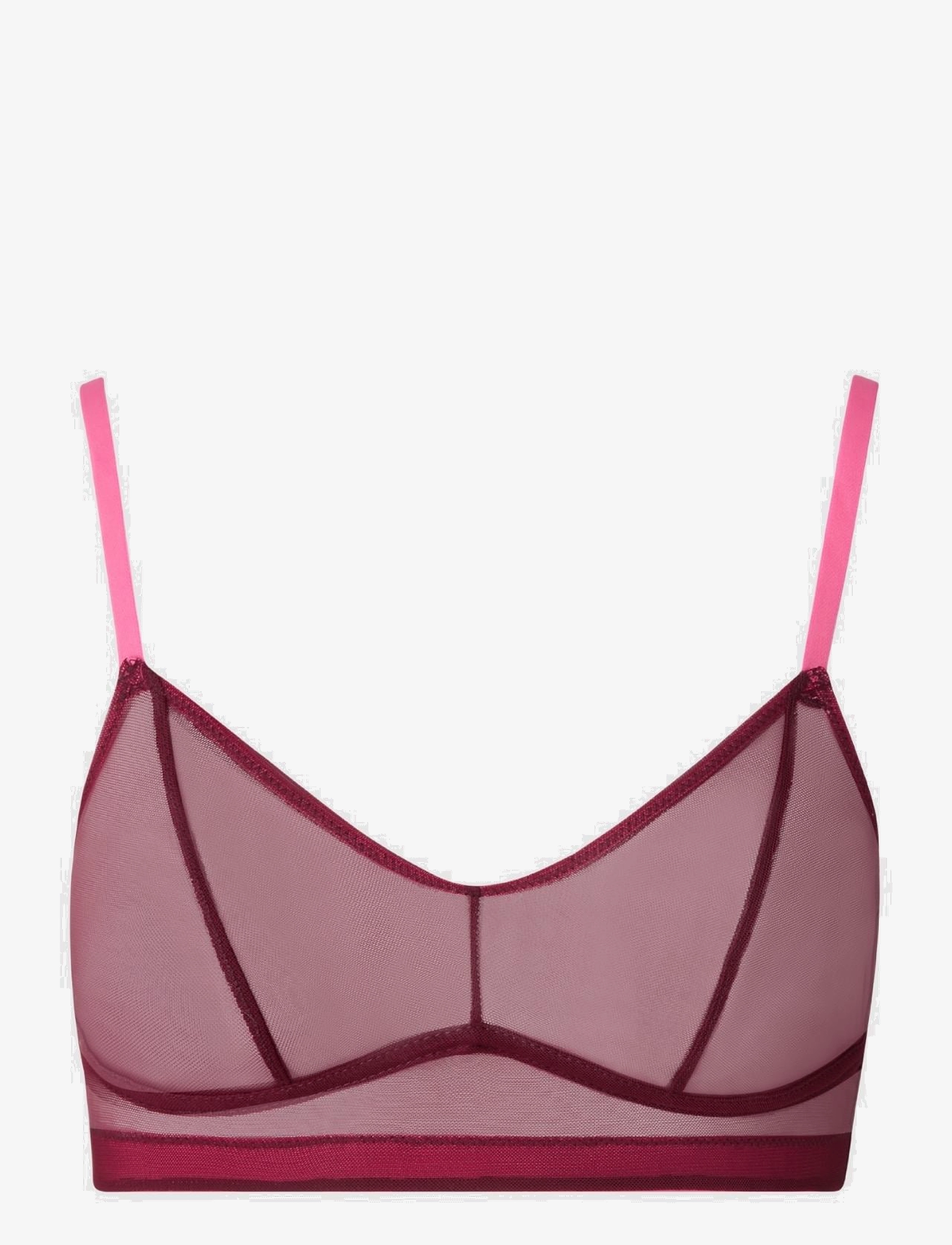 UNDERSTATEMENT Unterwäsche Mesh Balconette Burgundy - XS - Damen