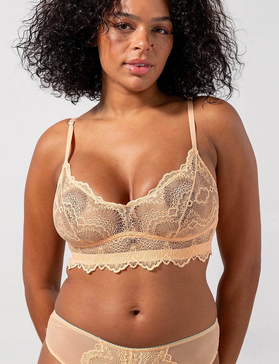 Understatement Underwear - Mesh Balconette - balconette bh'er - peach - 2