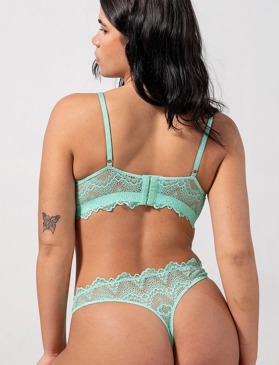 Understatement Underwear - Mesh Balconette - balconette bh'er - turquoise - 2