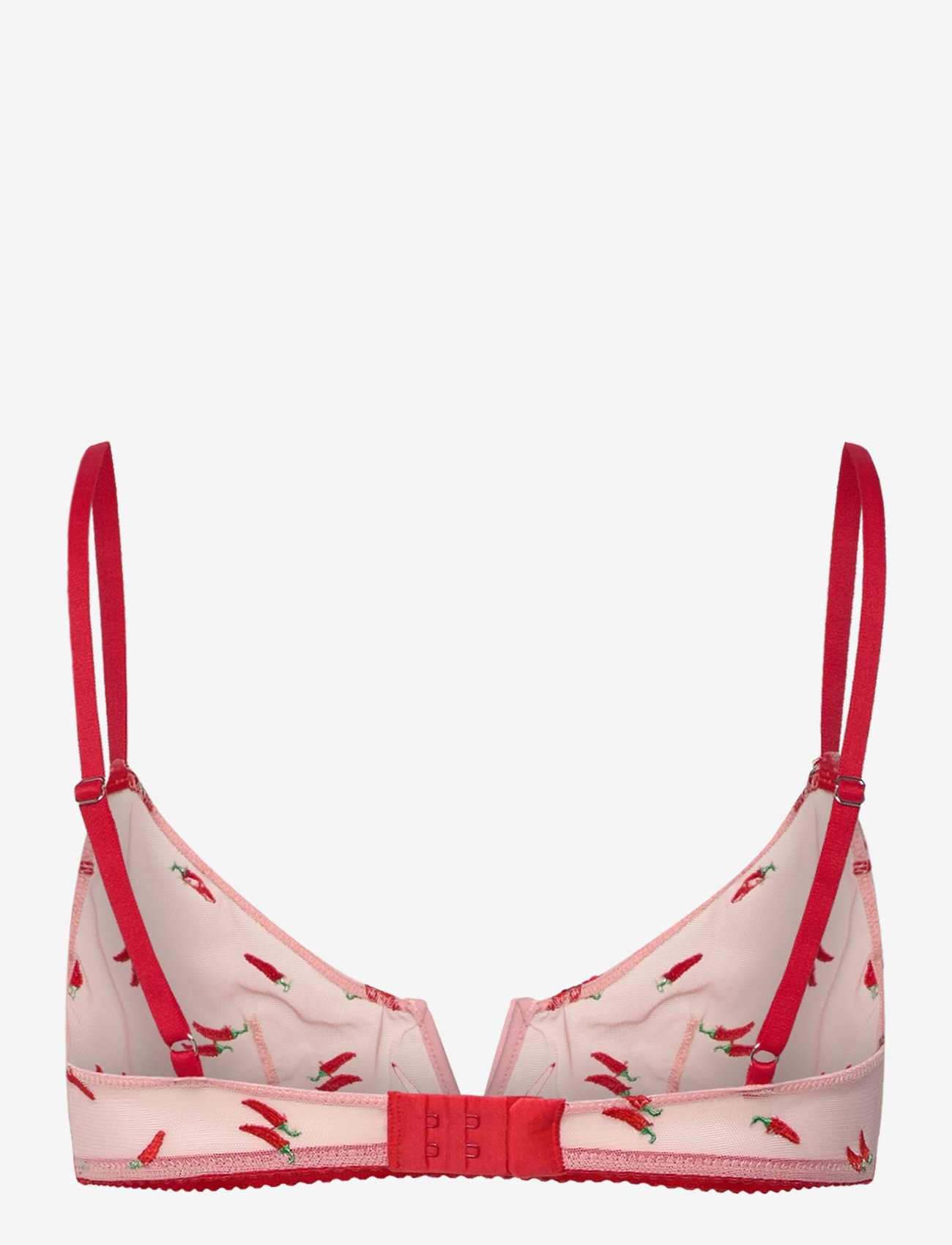Understatement Underwear - Mesh V-Balconette - bralette - powder pink/fiery red - 1