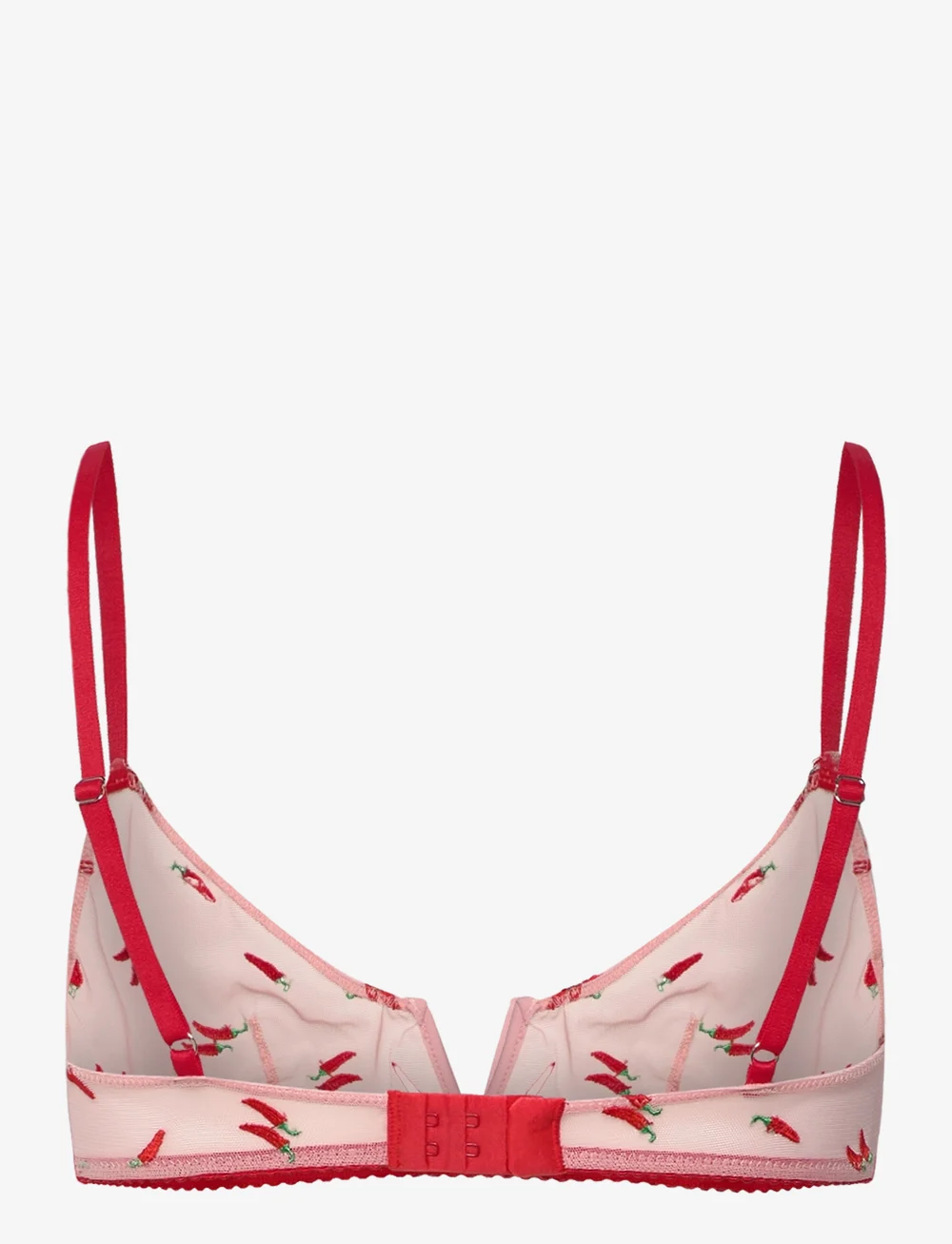 Understatement Underwear - Mesh V-Balconette - rinnahoidja - powder pink/fiery red - 2