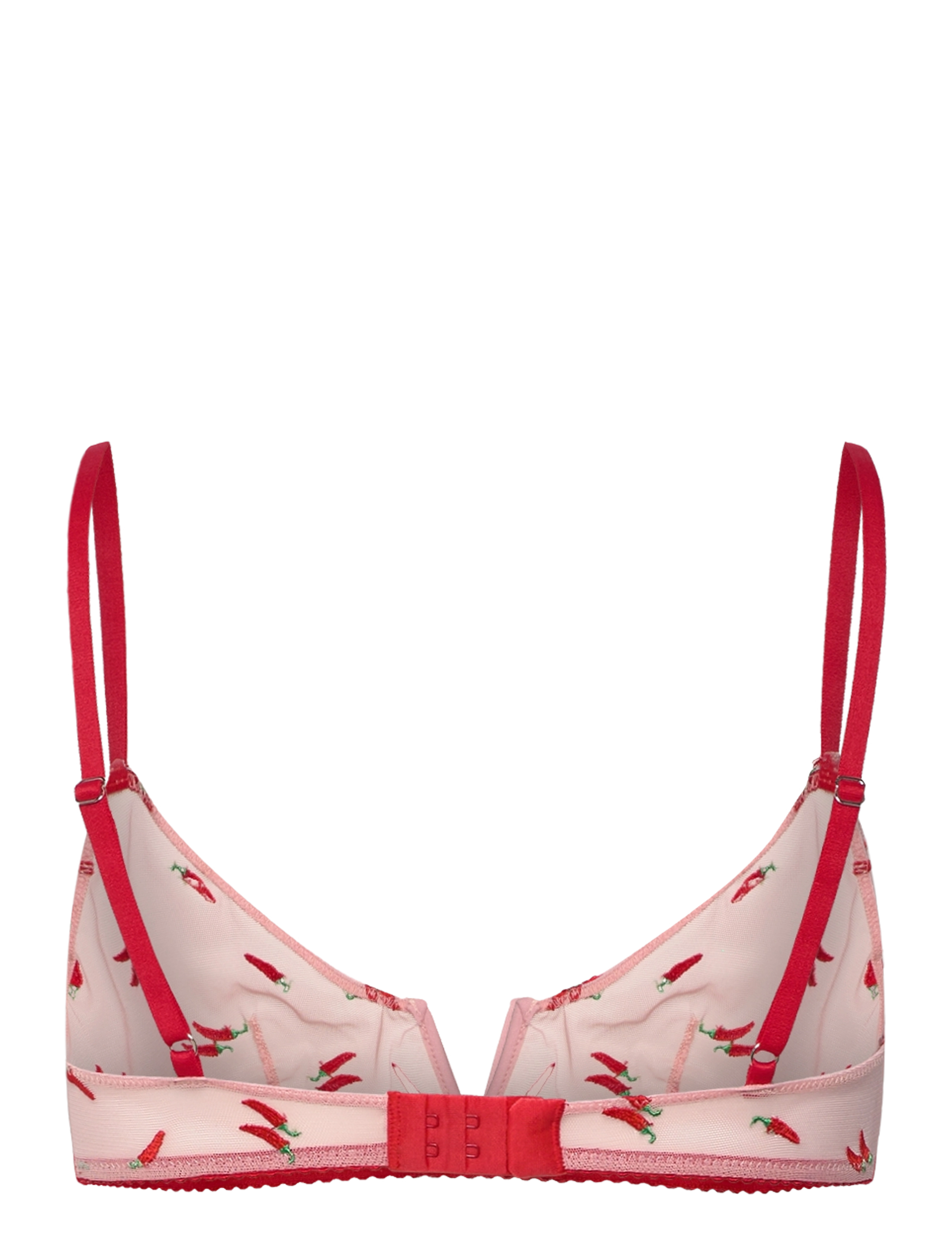Understatement Underwear - Mesh V-Balconette - powder pink/fiery red - 2