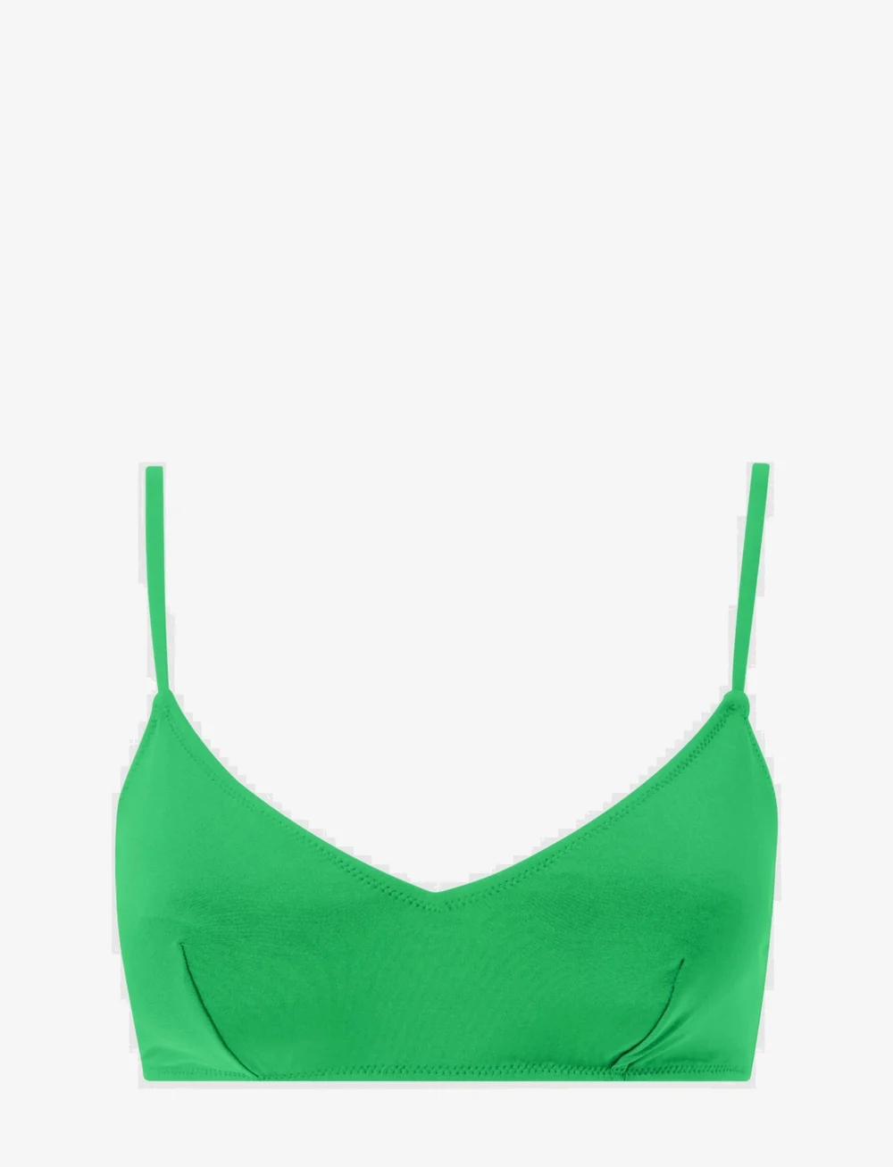 Understatement Underwear - Strappy Scoop Bikini Top - triangelformad bikinis - kelly green - 1
