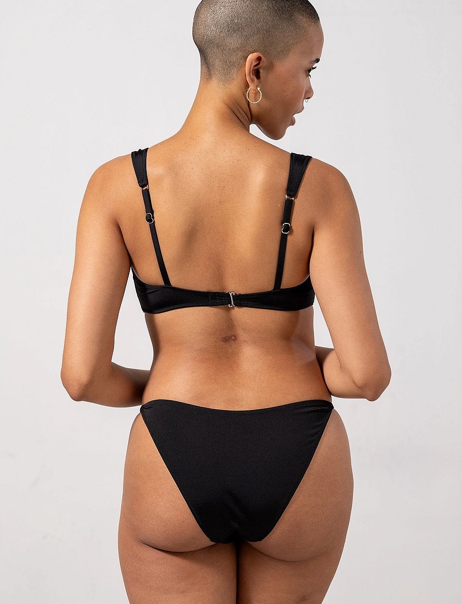Understatement Underwear - Balconette Bikini Top - bandeau-bikinis - black - 3