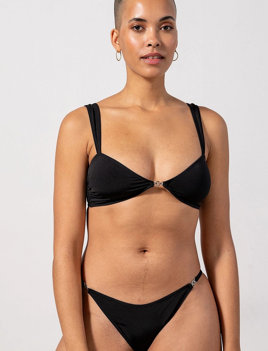 Understatement Underwear - Balconette Bikini Top - bandeau-bikinis - black - 4
