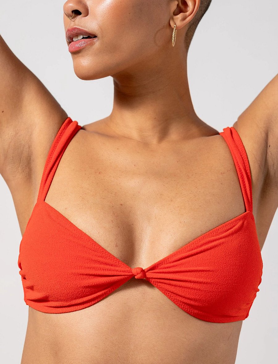Understatement Underwear - Balconette Bikini Top - bandeau-bikinis - papaya - 4
