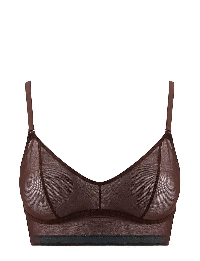 Understatement Underwear - Mesh Balconette - bralette - coffee - 0