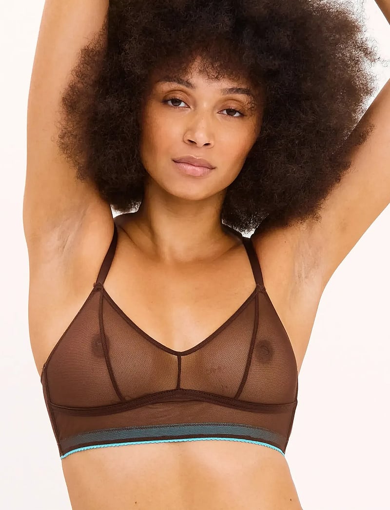Understatement Underwear - Mesh Balconette - bralette - coffee - 4