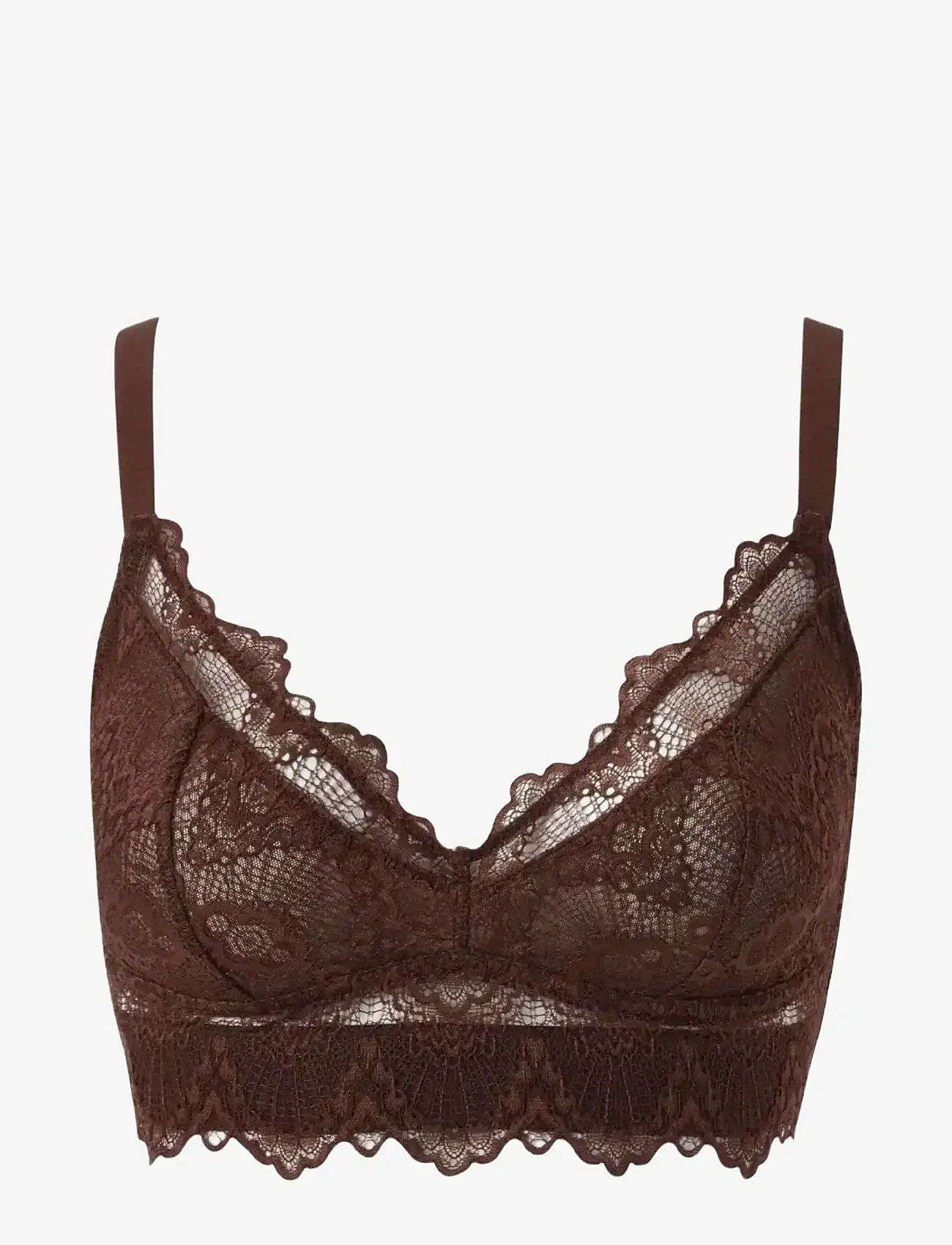 Understatement Underwear - Lace Support Bra - bralette - coffee - 1