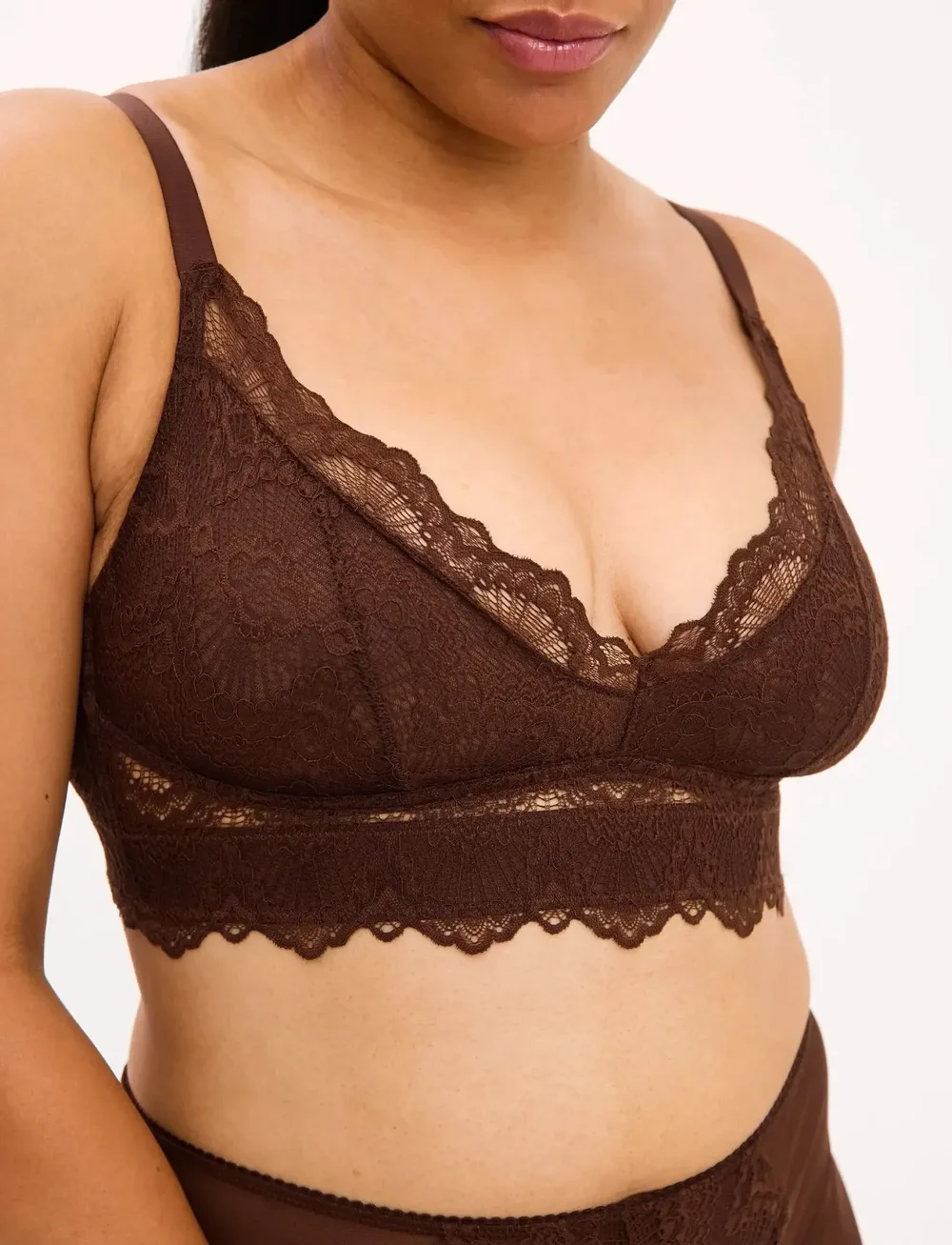 Understatement Underwear - Lace Support Bra - bralette - coffee - 2
