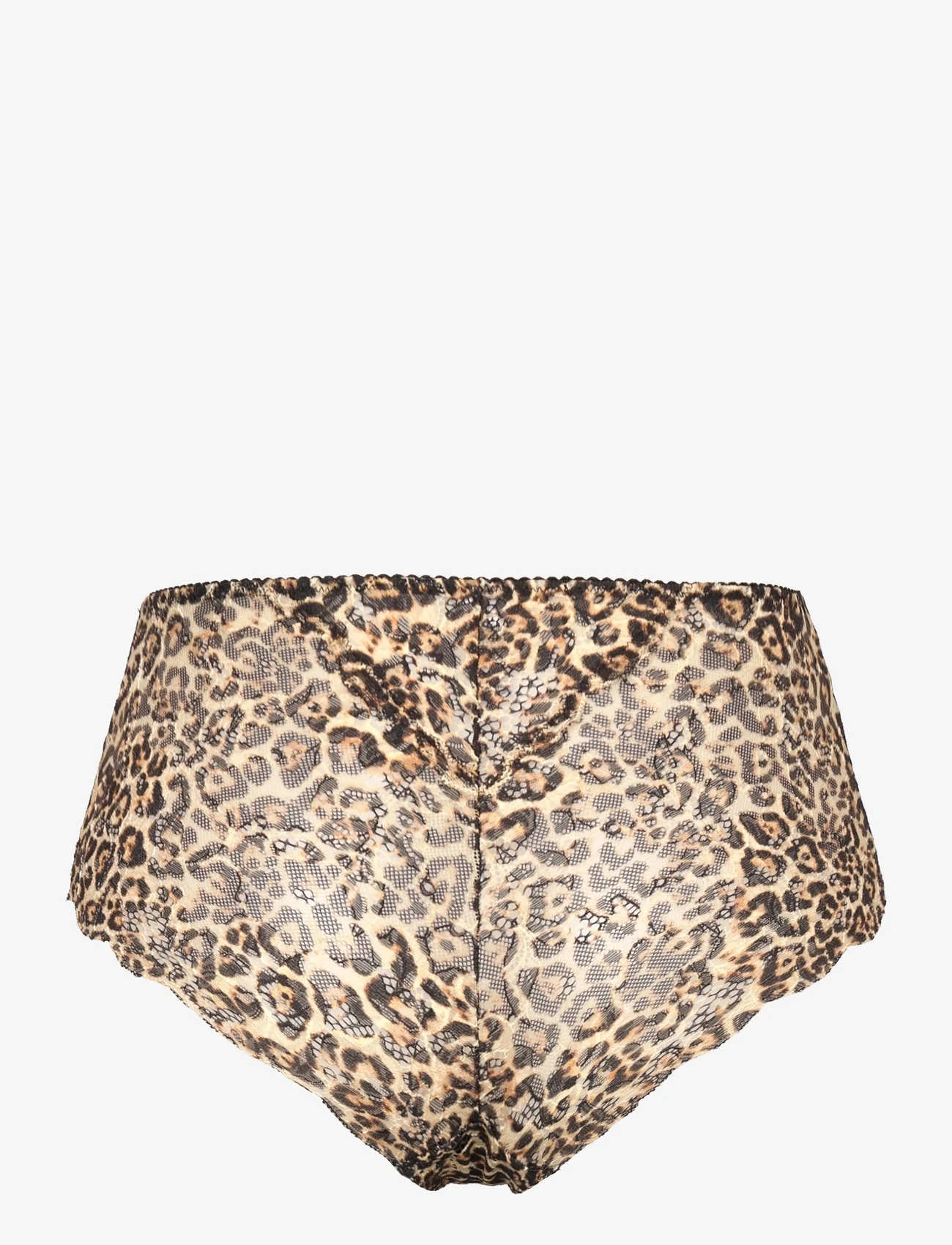 Understatement Underwear - Lace Highwaist Briefs 001 - briefs - gold leopard - 1