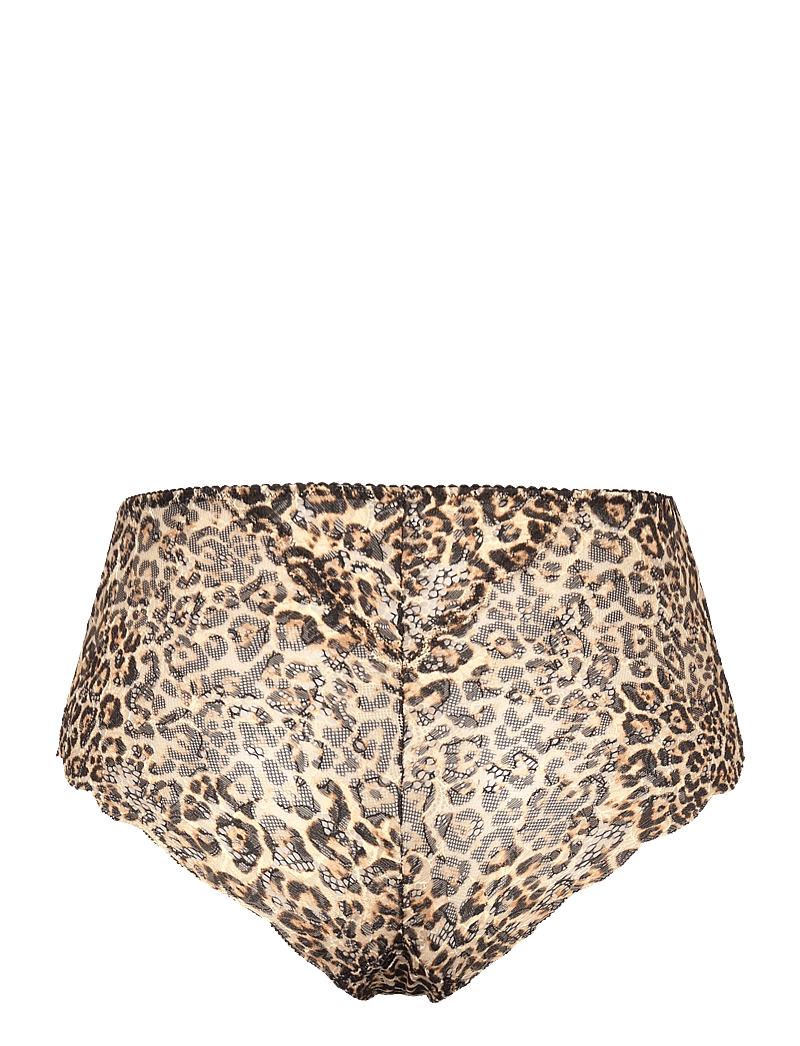 Understatement Underwear - Lace Highwaist Briefs - midi & maxi slips - gold leopard - 2