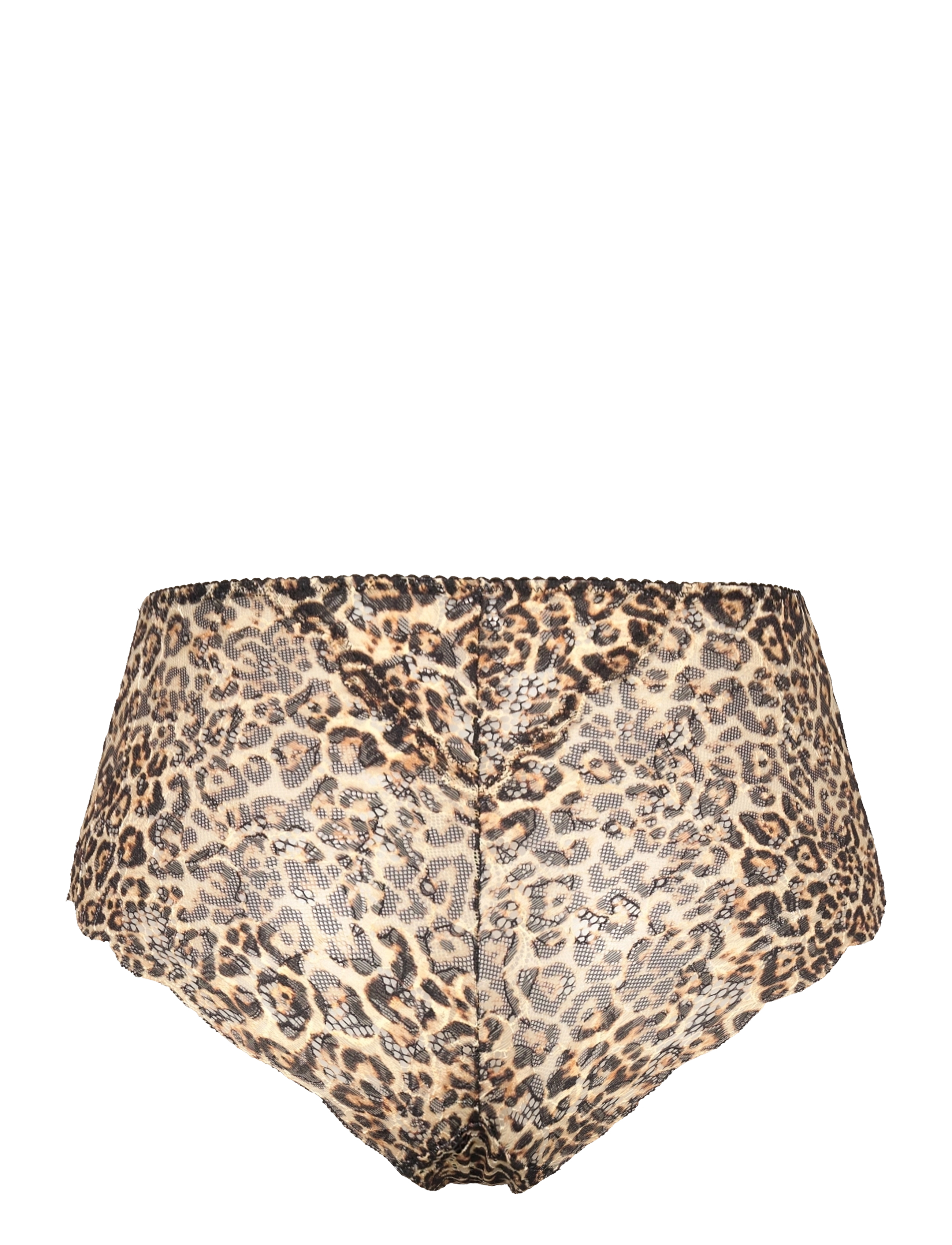 Understatement Underwear - Lace Highwaist Briefs - midi & maxi slips - gold leopard - 2