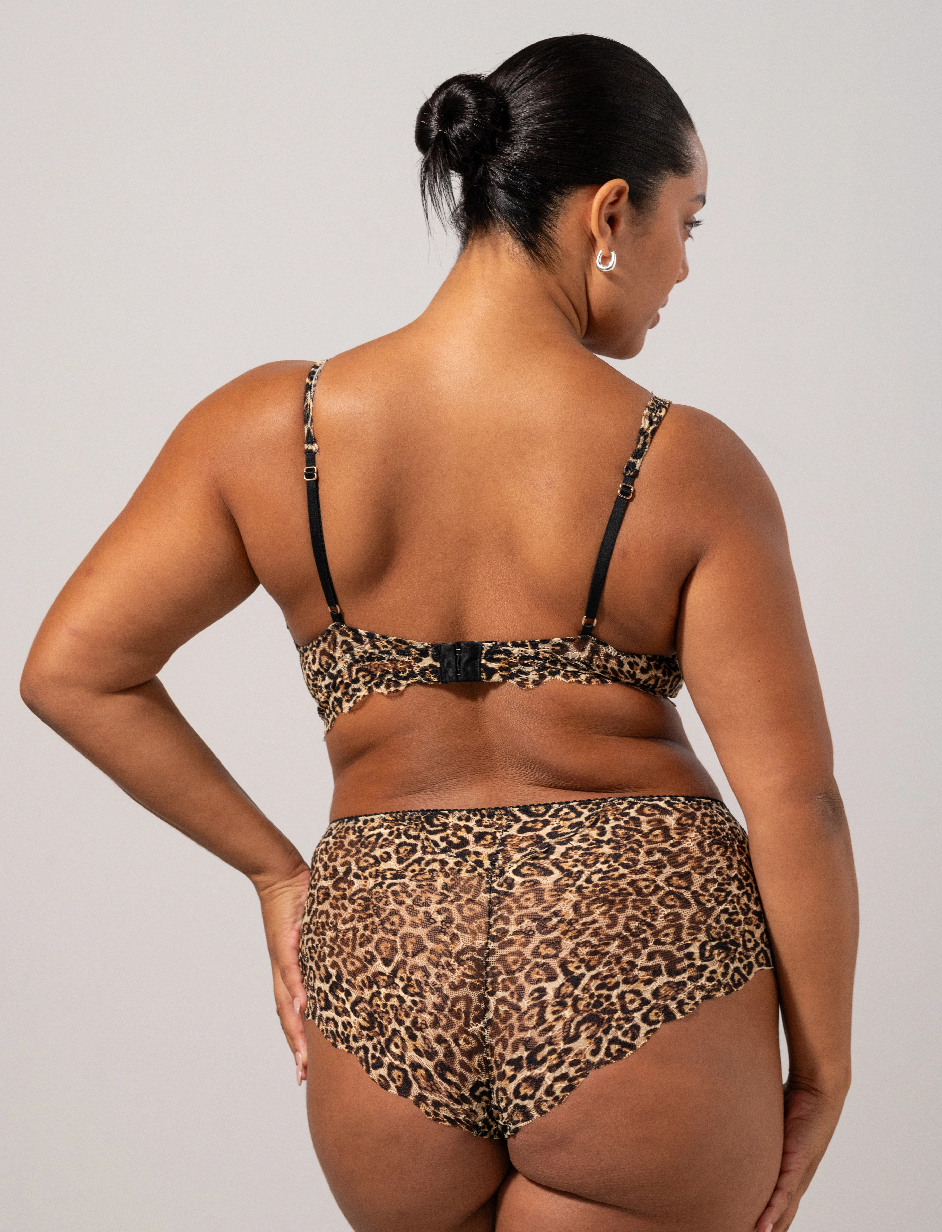Understatement Underwear Lace Highwaist Briefs - Understatement Underwear - GOLD LEOPARD / gold