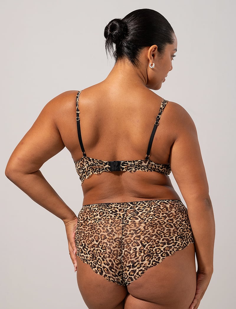 Understatement Underwear - Lace Highwaist Briefs - midi & maxi slips - gold leopard - 0